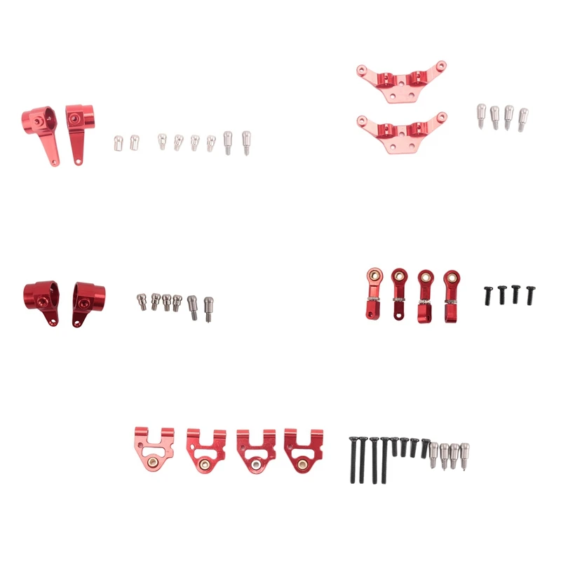 L81A 2025-2 ชุดโลหะอัพเกรดชิ้นส่วนพวงมาลัย Swing Arm โช้คอัพแผ่นชุดสําหรับ Wltoys P929 P939 K969 K979 K989 K999 Re