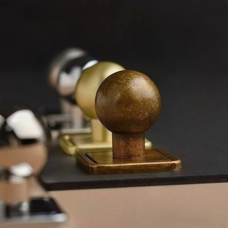 Küchenschuhschrank-Möbelgriff, kleiner Türgriff aus silberner Zinklegierung, Einlochgriff, runder Knopf für Kleiderschrank und Schublade, Heimdekoration – Detail 3