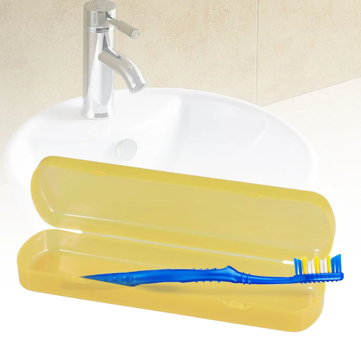 Estojo antibacteriano para escova de dentes, para viagem, pp, seguro, não tóxico, armazenamento portátil, acampamento, cuidados bucais, suporte