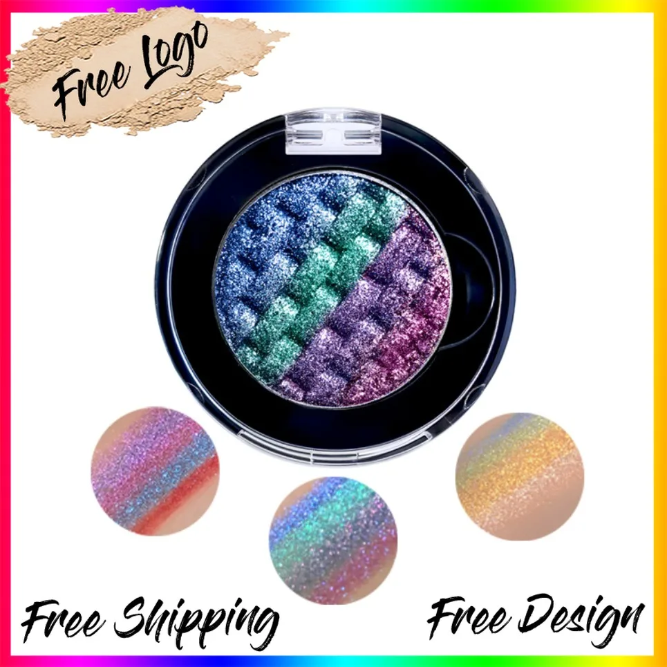 26mm Optical Chameleon Woven Rainbow Eyeshadow Private Label Vegan Makeup Powder Palette Custom Logo Wholesale