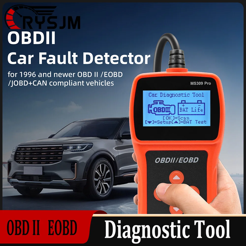 Автомобильный детектор неисправностей SS OBDlI 1996 г. и новый OBD II/EOBD/JOBD+CAN, совместимый автомобиль MS309 Pro, профессиональный диагностический инструмент