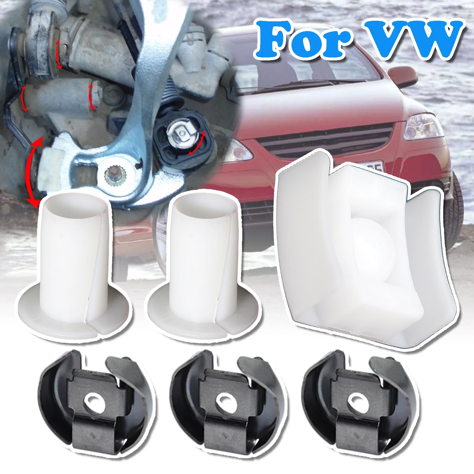 

Car Gear Selector Wiring Lock Washer Shift Lever Slide Bushing For VW Golf Polo Bora Shifter Linkage Shoe Bearing Bush Repair