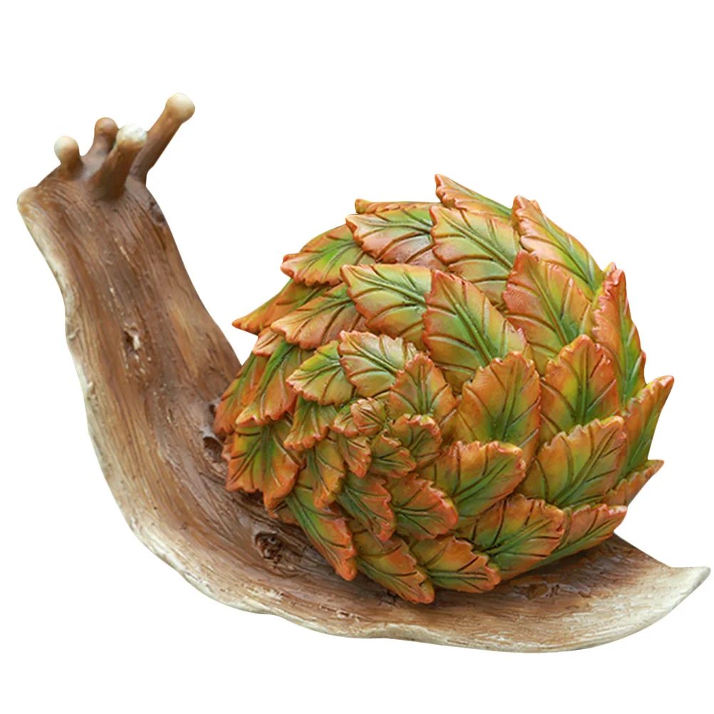 

1pcs Snail Resin Snail Statue Decor For Garden Landscape Ornament Outdoor Flowerpot Bonsai Decoration Lawn Scene