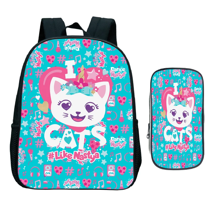 Like Nastya Backpack 2pcs Set Toddler Kindergarten Knapsack Kids Boys Girls Student Back to School Bag For Children Gift