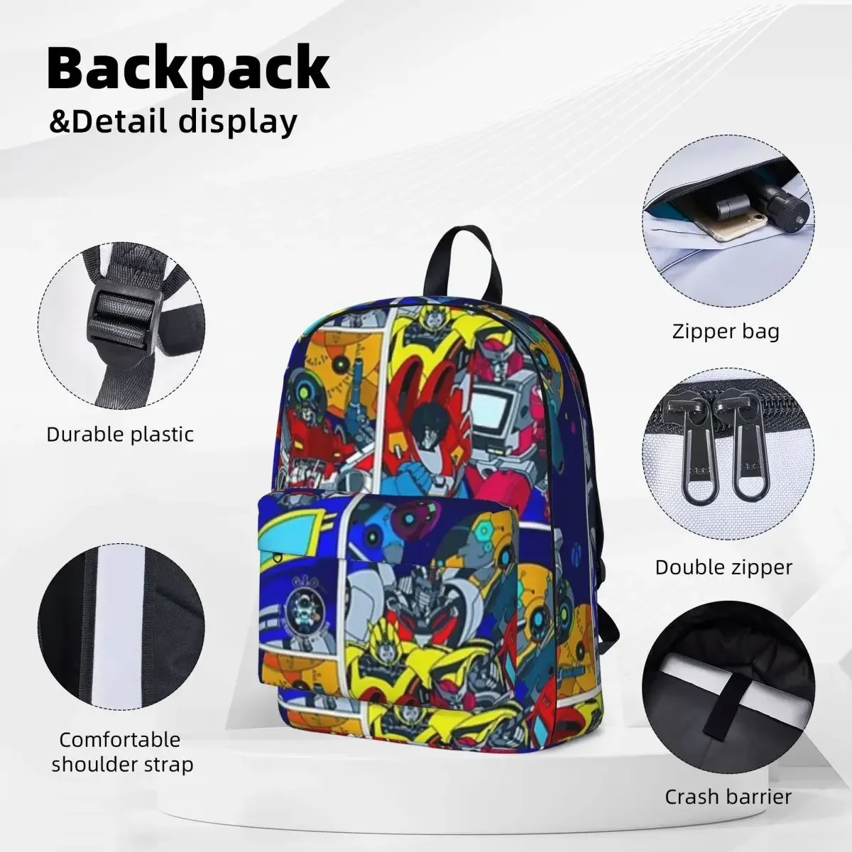 Plecak Transformers Casual Children School Bag Plecak na laptopa Plecak podróżny Plecak o dużej pojemności