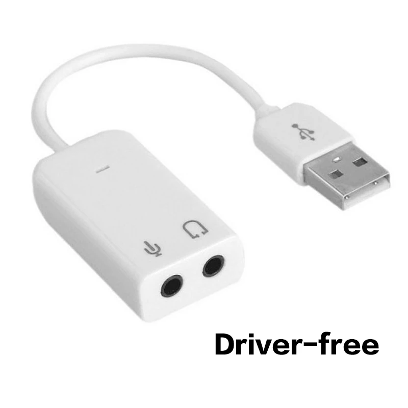 

Белая внешняя звуковая карта USB, проводная, без драйверов, USB-звуковая карта 7.1, внешняя звуковая карта с разъемом 3.5 мм, USB-звуковая карта для ноутбука и ПК