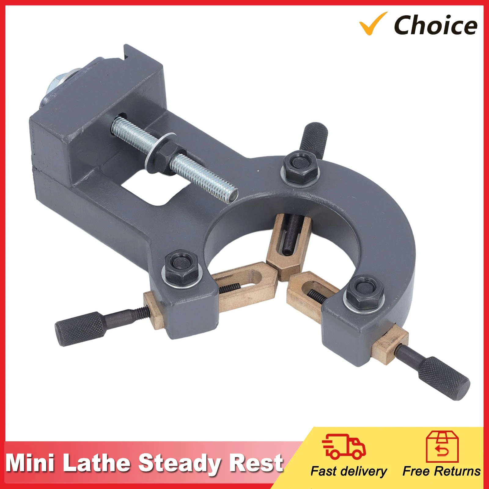 

Mini Lathe Center Frame Rust Prevention Mini Lathe Steady Rest Aluminum Alloy Iron Copper Increased Rigidity for MX 210 WM 210