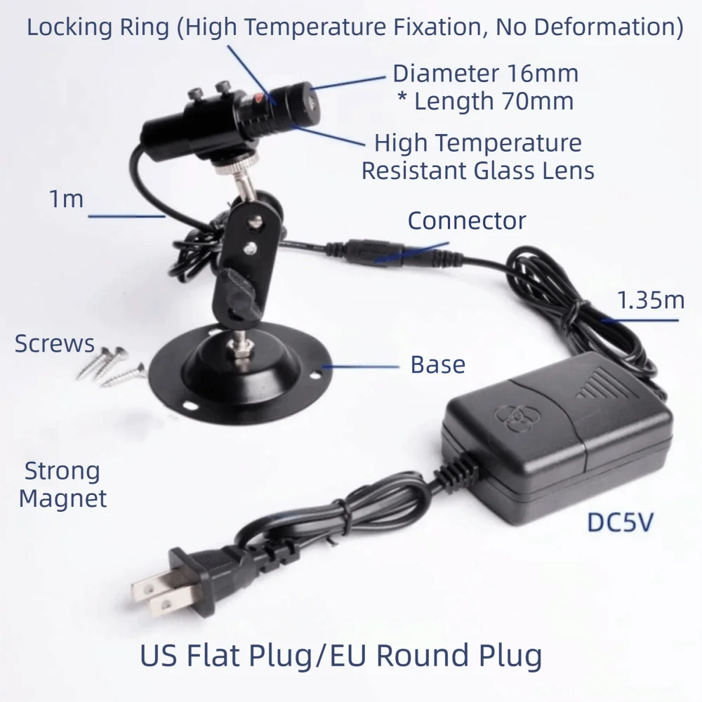 EU/US Plug Sewing Laser Guide 150/300MW Red Laser Quilting Infrared Laser Lamp Adjustable Hose Line/Cross Head