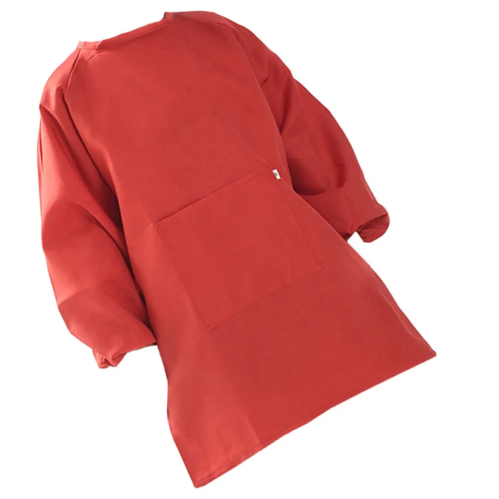 

Red Painting Coat for Children Kid Aprons Embroidered Handmade Craft Kids Toddler Smock