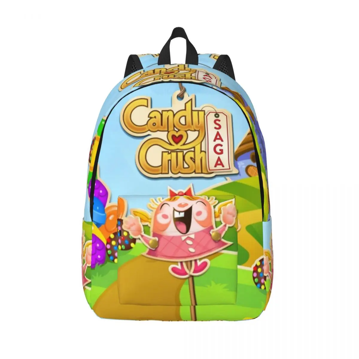 

Tiffi Candy Crush Start Art Mashup Backpack Middle High College School Student Bookbag Teens Canvas Daypack Sports