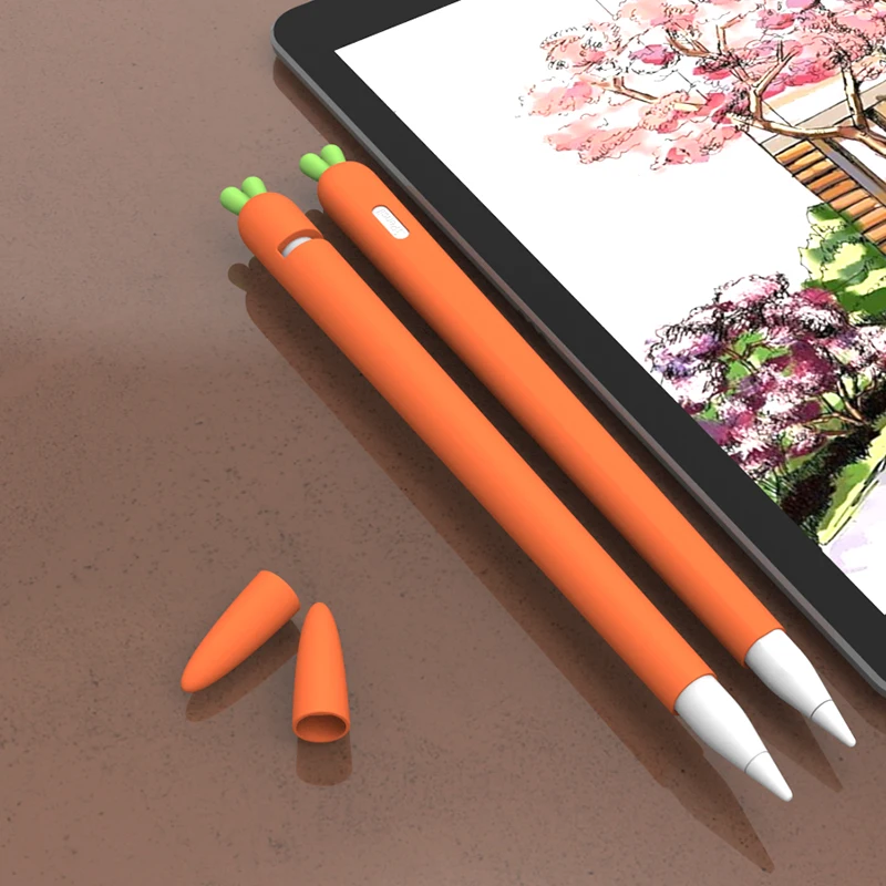 Pencil Case for Apple Pencil 1st 2nd Generation Or Pencil Pro Cartoon Cute Tablet Stylus Protective Cases Silicone Shockproof