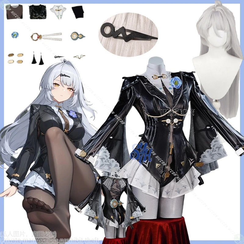 

Yixuan косплей игра Zenless Zone Zero аниме костюм сексуальный черный гот Jirai Kei униформа для девочек комбинезон платье Хэллоуин вечерние Cos