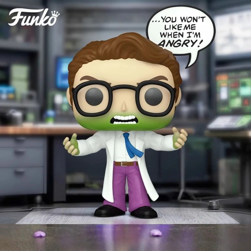 

Genuine Edition FUNKO POP Marvel's Hulk: Bruce Banner Anime Action Desktop Decoration Ornament Model Toys Collectible Model
