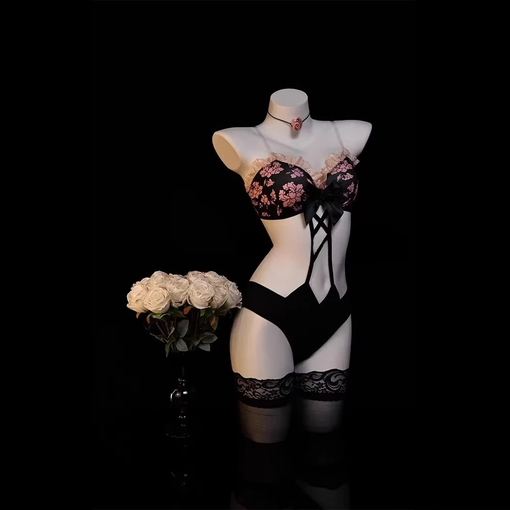 

2025 New Ono Berry Sexy Pajamas Strap One-piece Lace Hollow Underwear Mood Temptation Pure Desire Wind