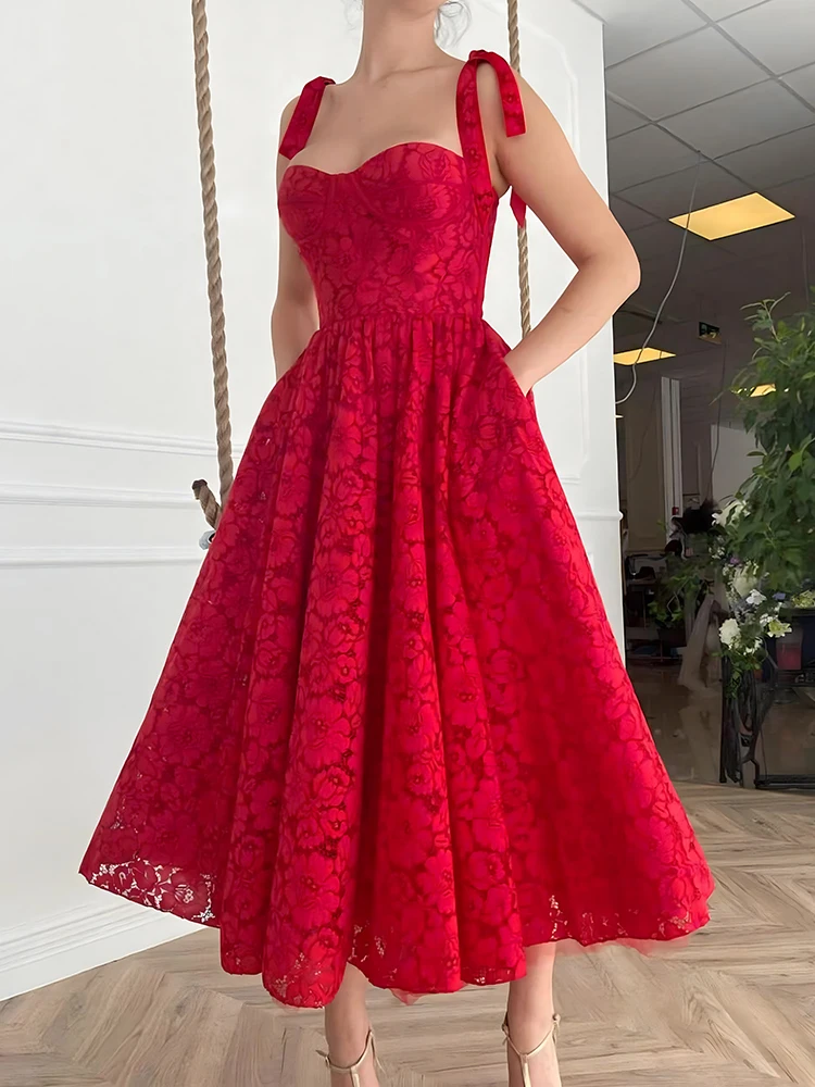 Red Long Dress for Women 2024 Summer Party Dresses Vestido Robe Female Clothing Vacation Casual Beach Sundress