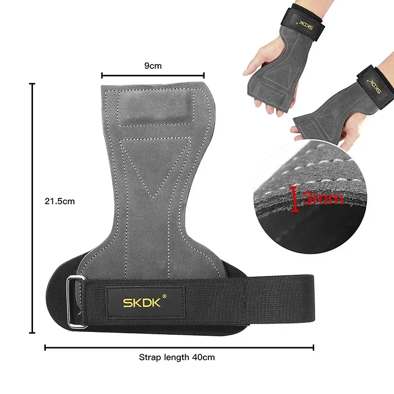 Training Gloves Gym Grips Palm Guards Cowhide Palm Protector  Weightlifting Gymnastics Workout Gloves Grips Fitness Equipment