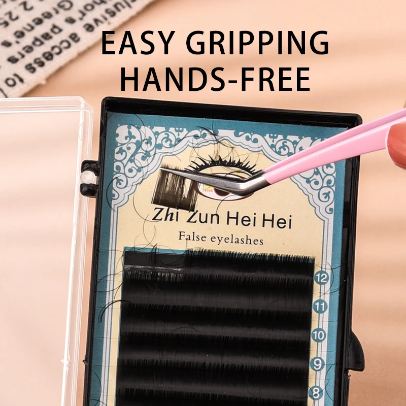 Pinzette per extension ciglia, pinzette ad alta precisione per l'espansione delle ciglia, pinzette per ciglia dritte e pinzette per ciglia curve