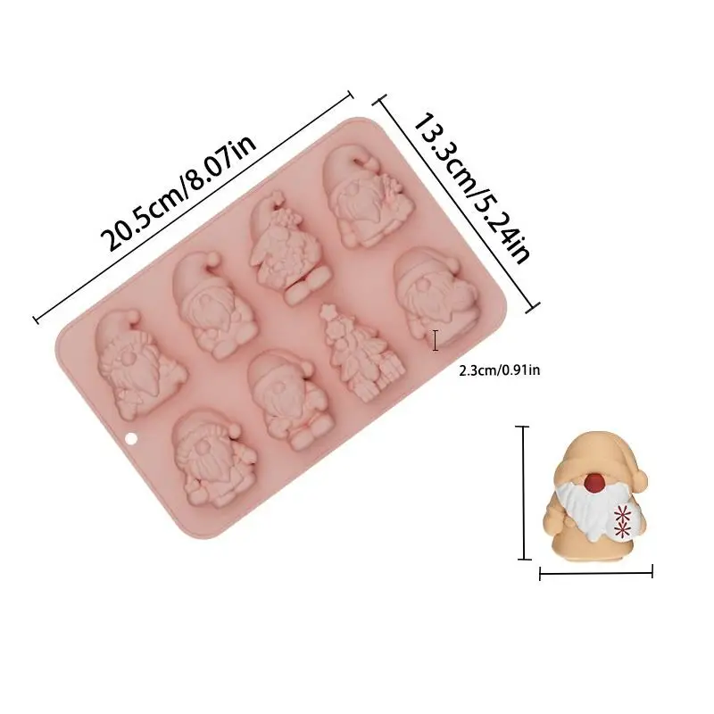 Silicone Christmas Baking Mold Non Stick Surface Adorable Santa Tree Shapes For Holiday DIY Cookie Chocolate Candy Making