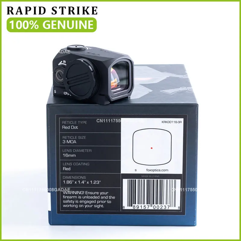 

【GENUINE】Kraken 1x16mm 3MOA Closed Emitter Red Dot Sight Compatible RMR/MOS Footprint Pistol Handgun Rifle Optic Sightscope