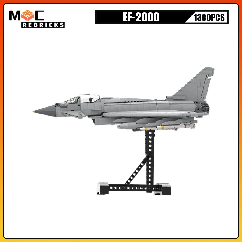 New Military Air Defence Eurofighter Typhoon EF-2000 Operational Fighter Building Block Display Model Bricks Toy for Boys Gifts