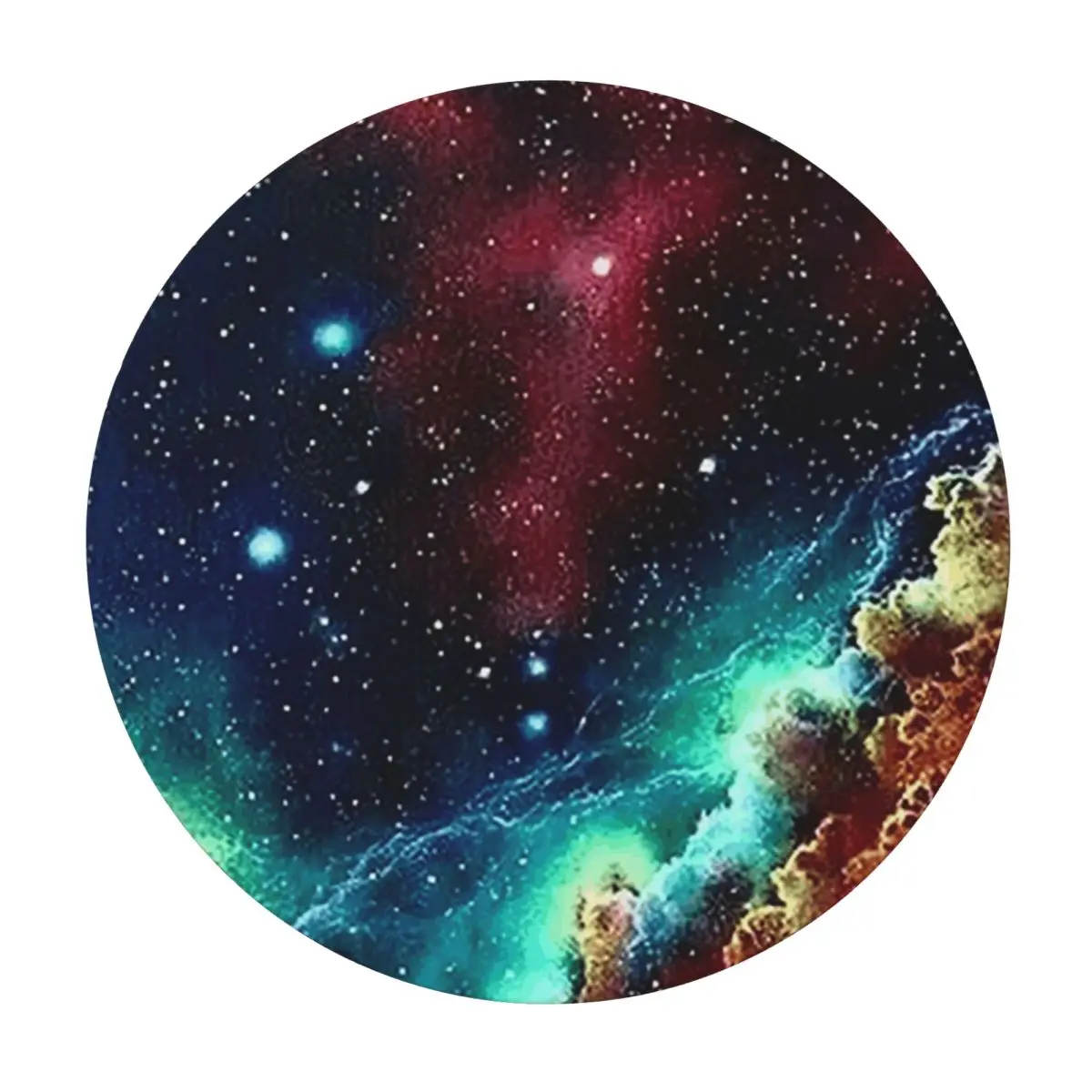 Constellation Star Clusters Galaxies Print Halloween Round Tablecloth Oilproof Table Cloth for Kitchen Events Dining Table Cover