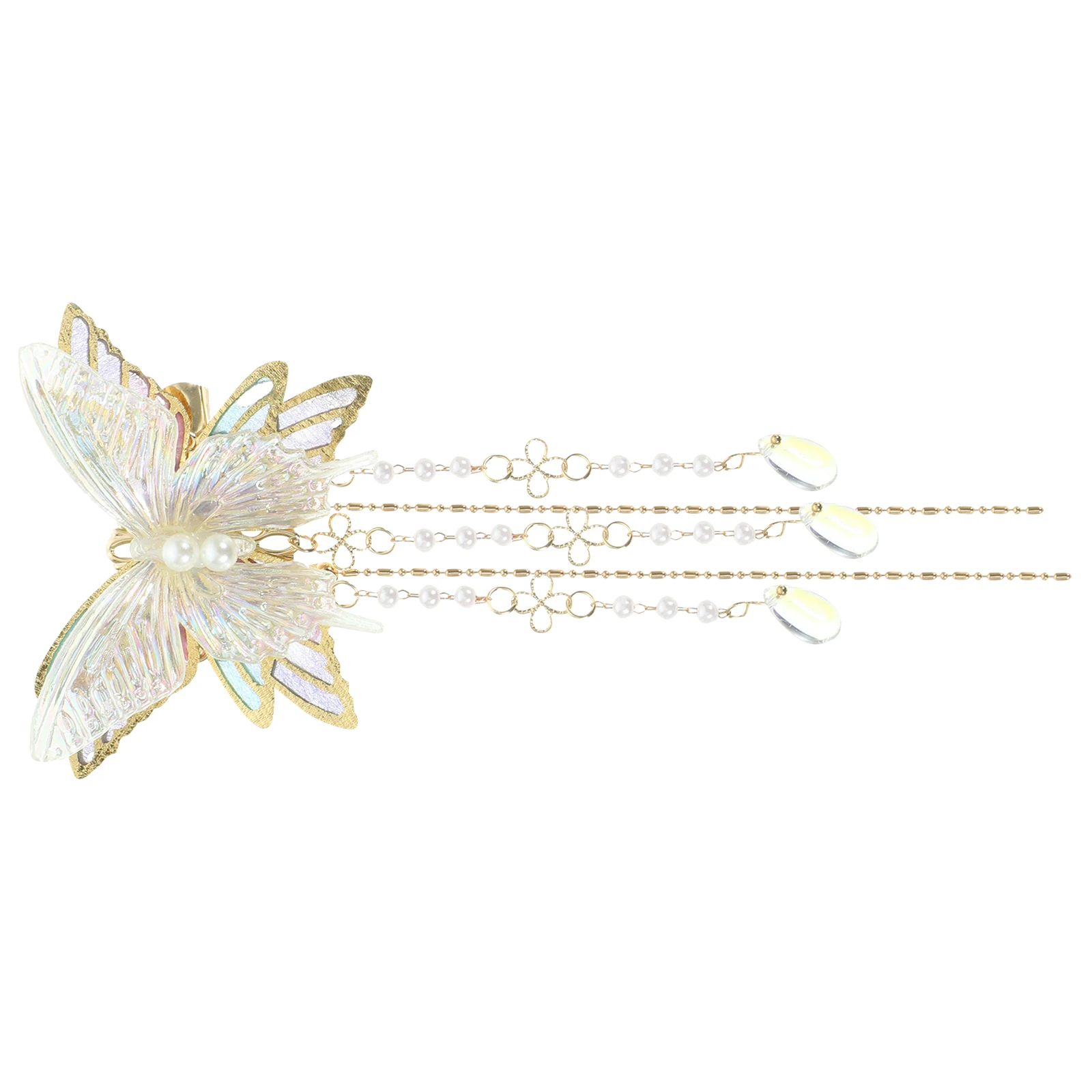 

Fairy Tassels Butterfly Hair Clip Elegant Barrette for Women Girls Wedding Engagement Accessory Butterfly Hair Clips