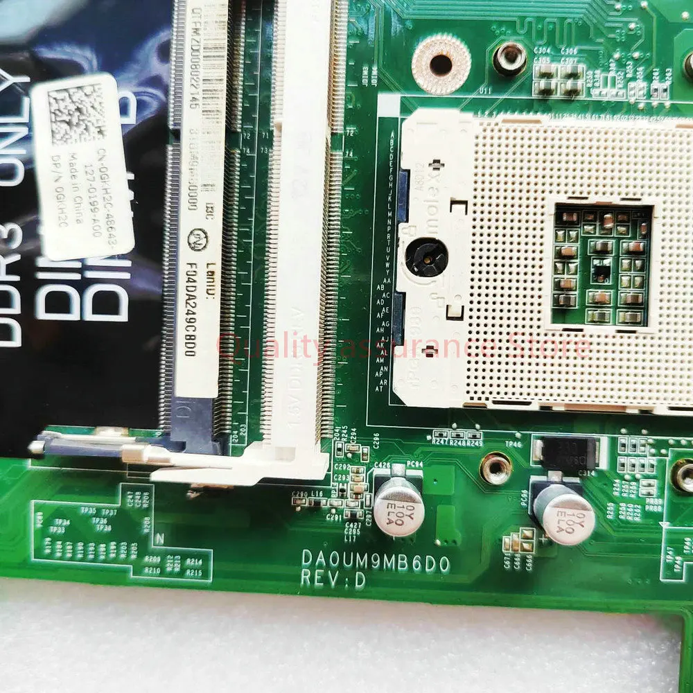 Imagem -03 - Testado Bem para Dell Inspiron N7010 Laptop Motherboard Da0um9mb6d0 Mainboard Daoum9mb6d0 Cn0gkh2c 0gkh2c Gkh2c Hm57 Ddr3