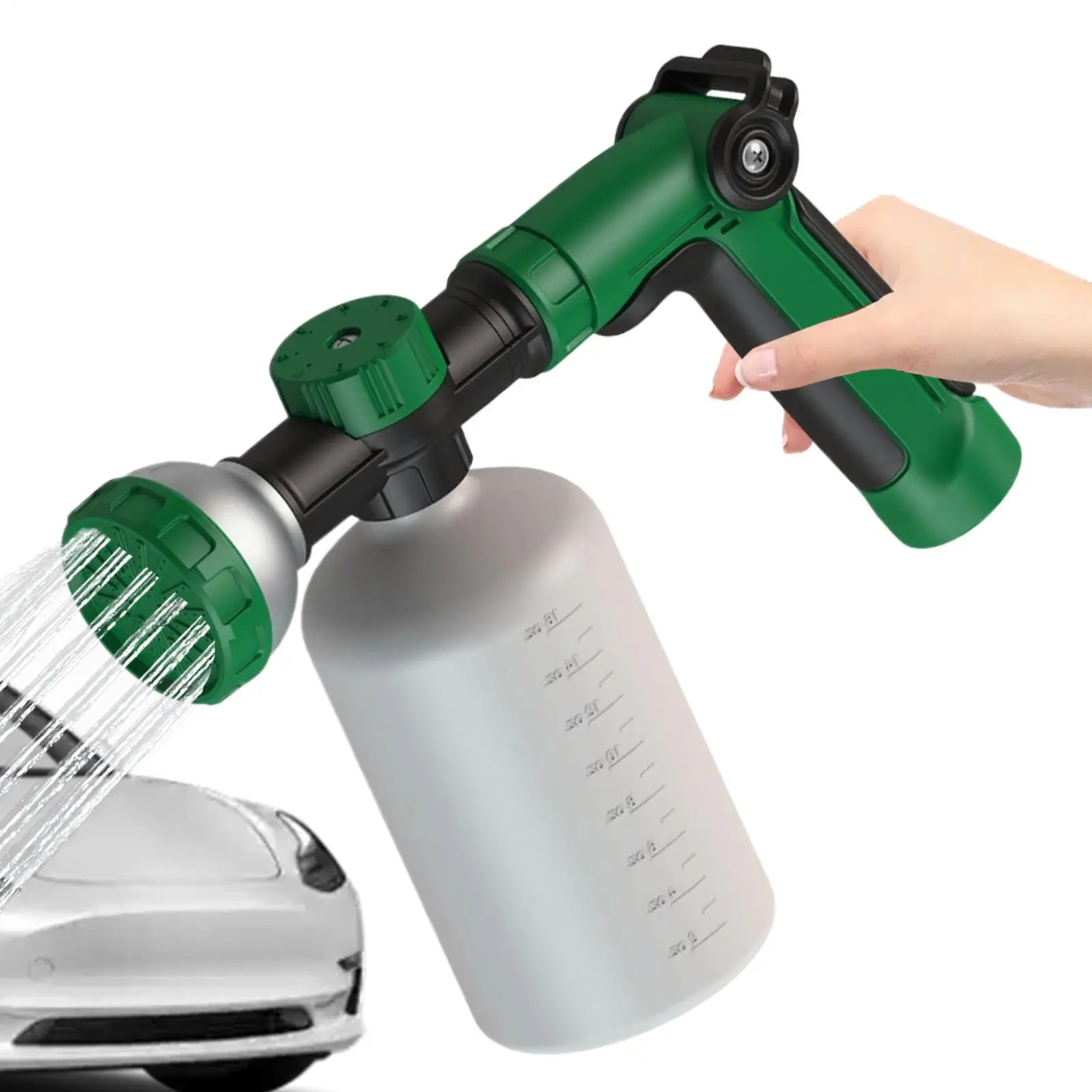 

Hose Sprayer with Bottle Garden Watering Liquid Soap Hose Sprayer Car Washing Anti-Backflow Hose End Sprayer with 500ml Bottle