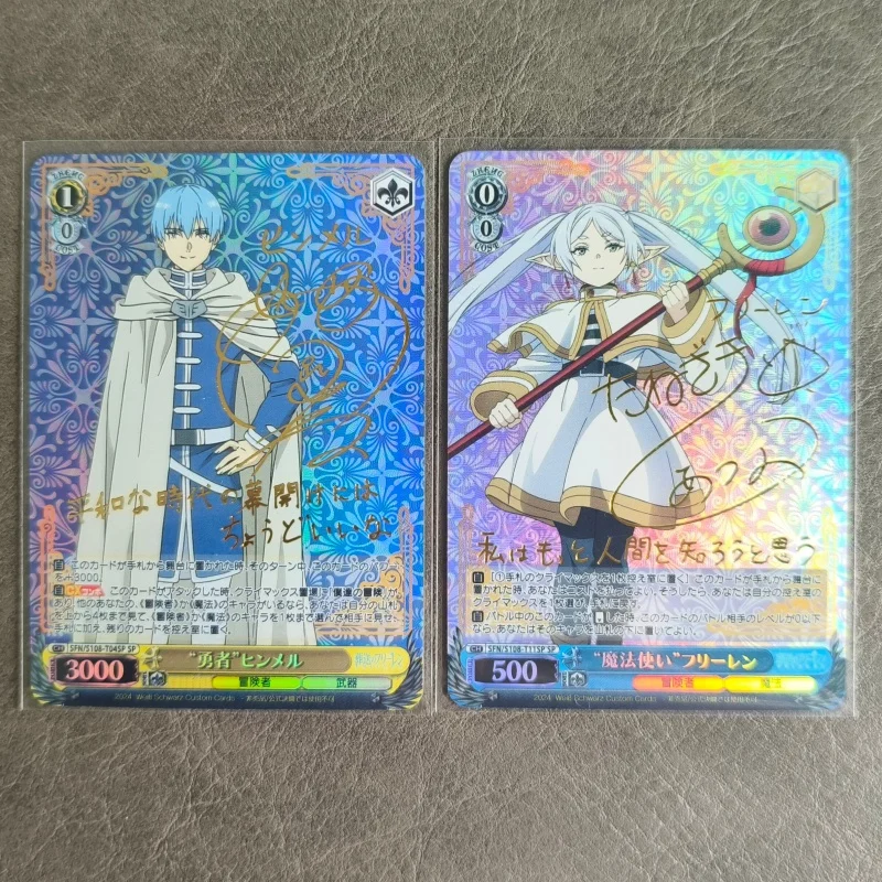 

Коллекционная карточка-игрушка Frieren: Beyond Journey's End, версия с узором, DIY, с эффектом преломления света, аниме, Himmel, подарок