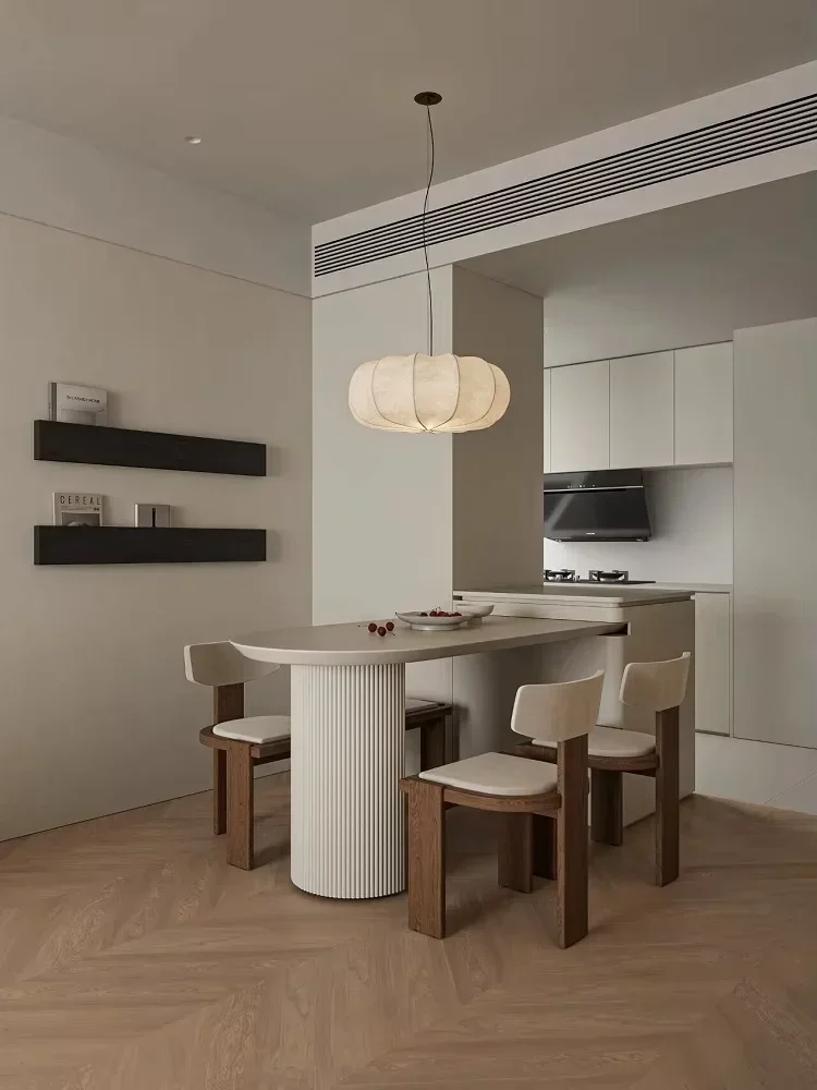 Luce Wabi Sabi dal design creativo per soggiorno, camera da letto, sala da pranzo, lampada da ufficio, lampada a sospensione in seta, luci dalla forma speciale