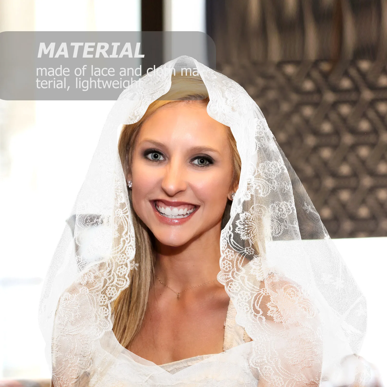 

Elegant Lace Wedding Veil Lightweight Comfortable Vintage Style for Bride Party Photo Bridal Accessories Chic Veil Covering