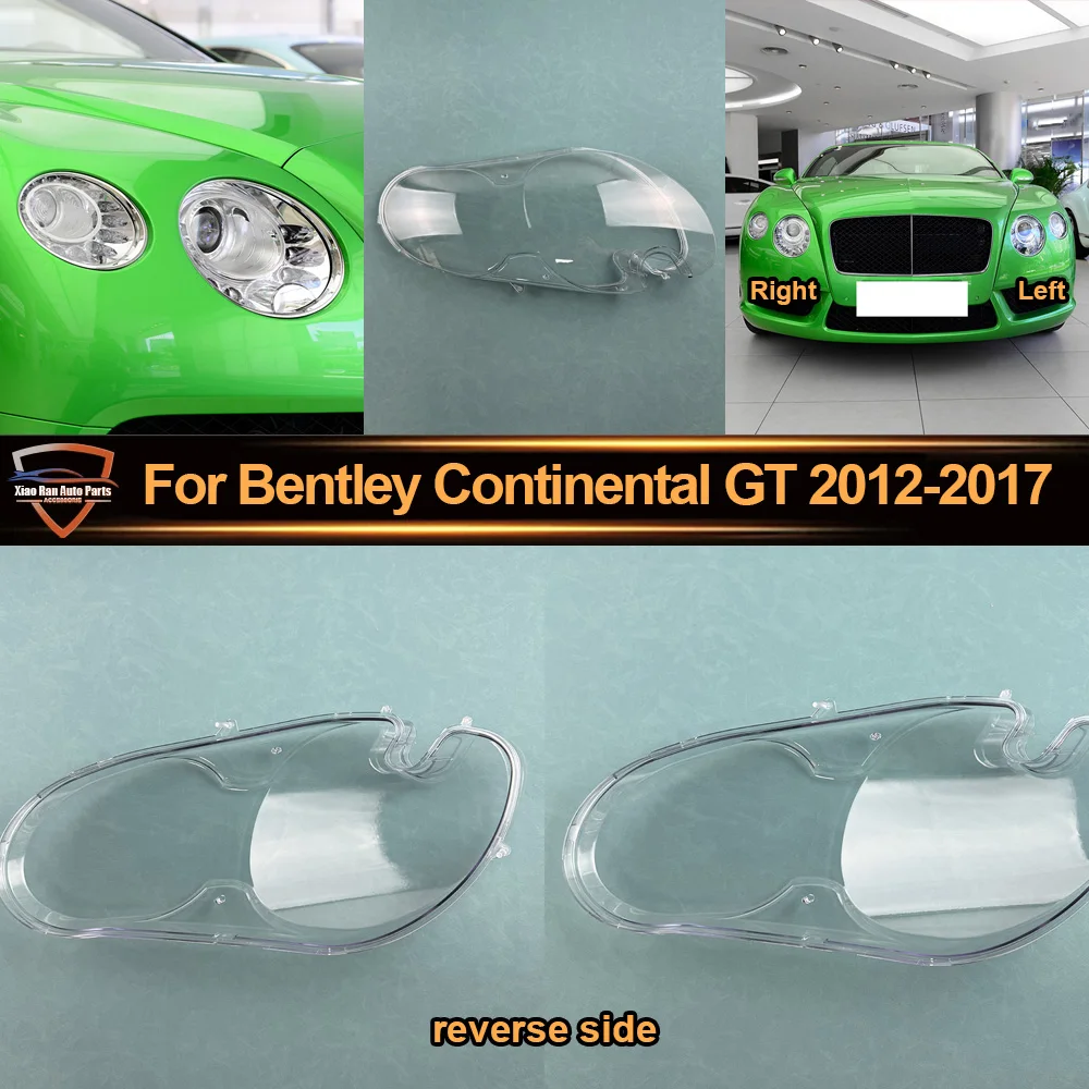 

For Bentley 2012 2013 2014-2017 Continental GT Headlight Cover Lens Transparent Lamp Shell Plexiglass Replace Original Lampshade
