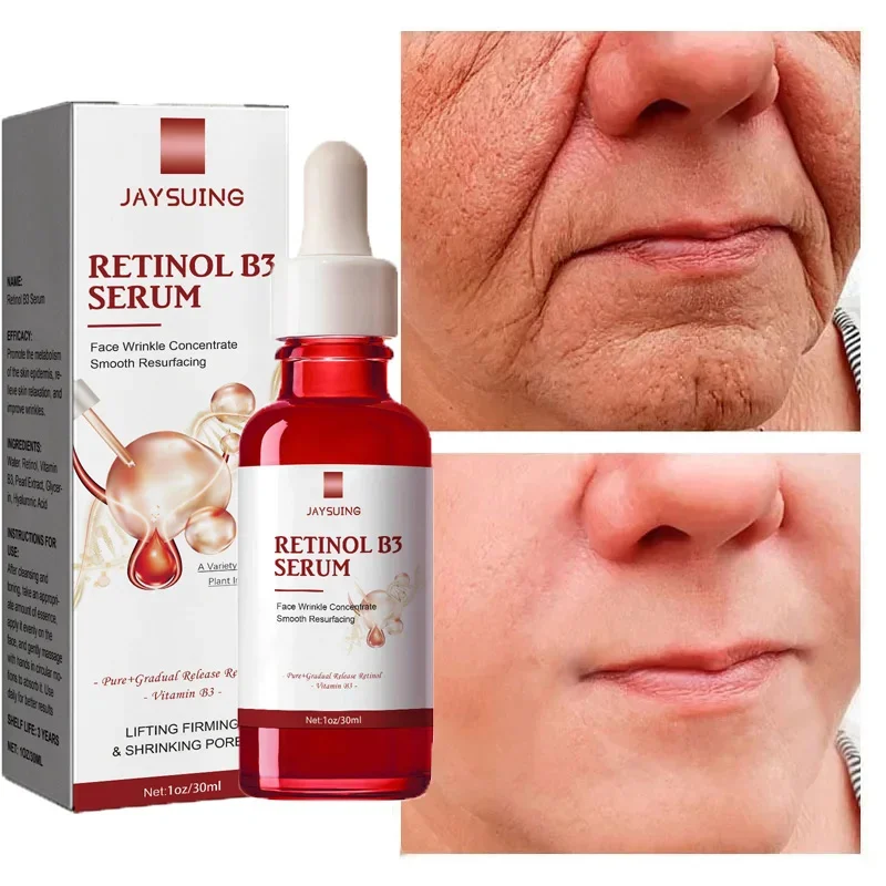 

Retinol Wrinkle Remover Face Serum Instant Firming Lifting Anti-Aging Fade Fine Lines Whitening Moisturizing Korean Cosmetics