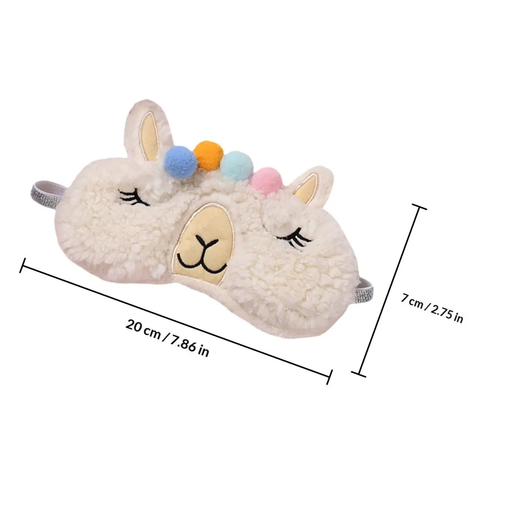 2Pcs Adorable Cartoon Eye Mask for Sleeping Kids Girls Women Breathable Lightproof Sleep Blindfold Travel Home Hotel Train