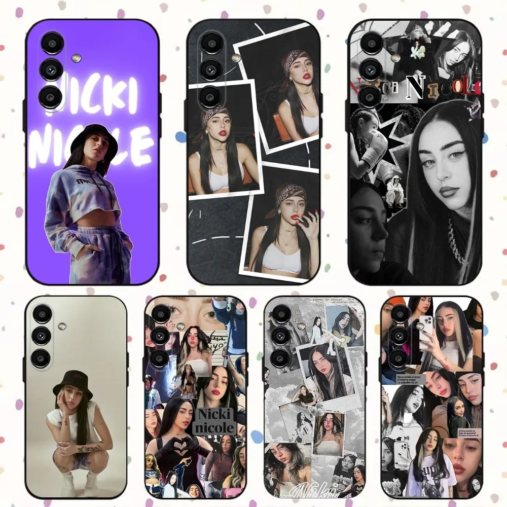 

Singer N-Nicki Nicole Phone Case For Samsung S24,S21,S22,S23,S30,Ultra,S20,Plus,Fe,Lite,Note,10,9,5G Black Soft Cover