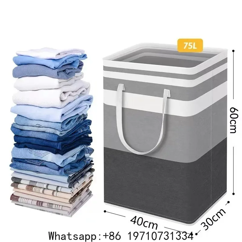 New Waterproof Fabric Laundry Basket Simple Clothes Sundries Storage Box Foldable Bag Large Capacity Laundry Basket