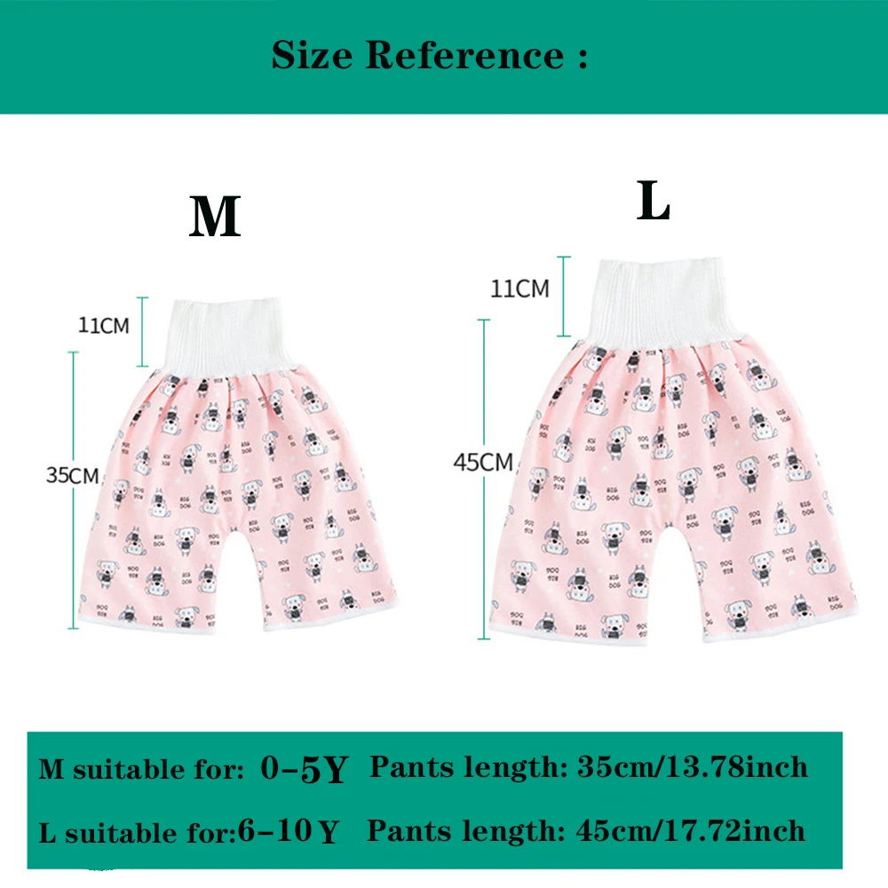 Pantalon et jupe de couche-culotte imperméables pour bébé, couche confortable pour garçons et filles, formation à la propreté, literie de nuit