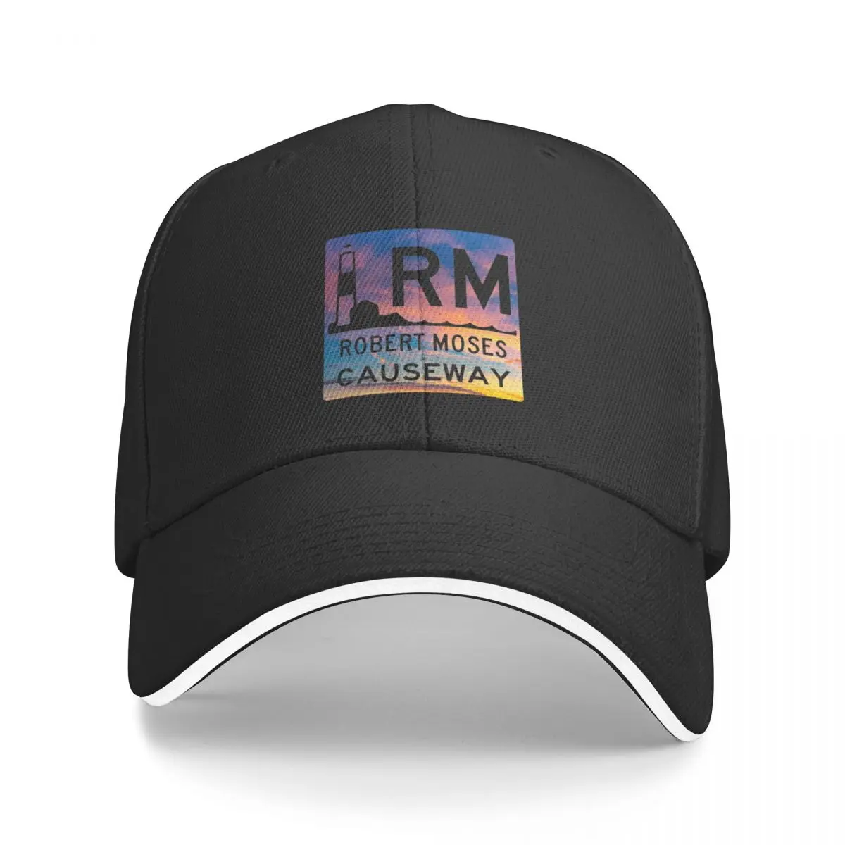 Robert Moses Causeway - Long Island Parkway Shield - Sunset Parkway Sign Baseball Cap Rave Boy Child Women's