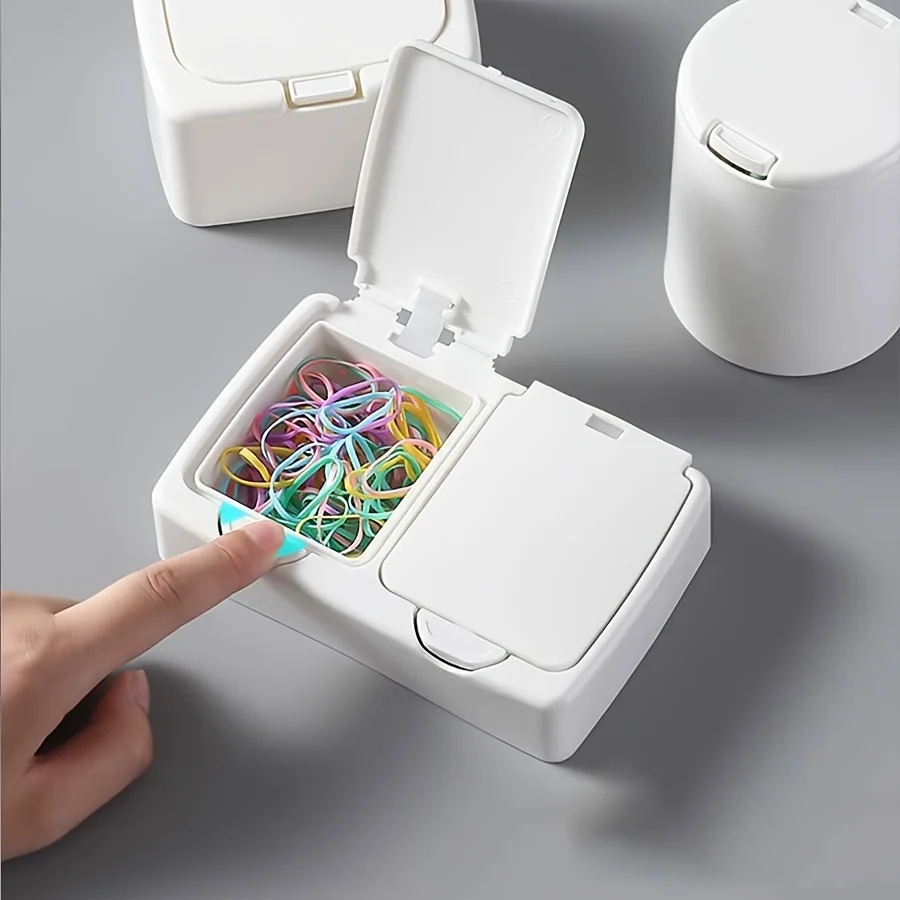 1pc Anti-dust Swab Storage Box Drawer Desktop Trinket Small Box Student Makeup Box Toothpick Organizing Storage Box