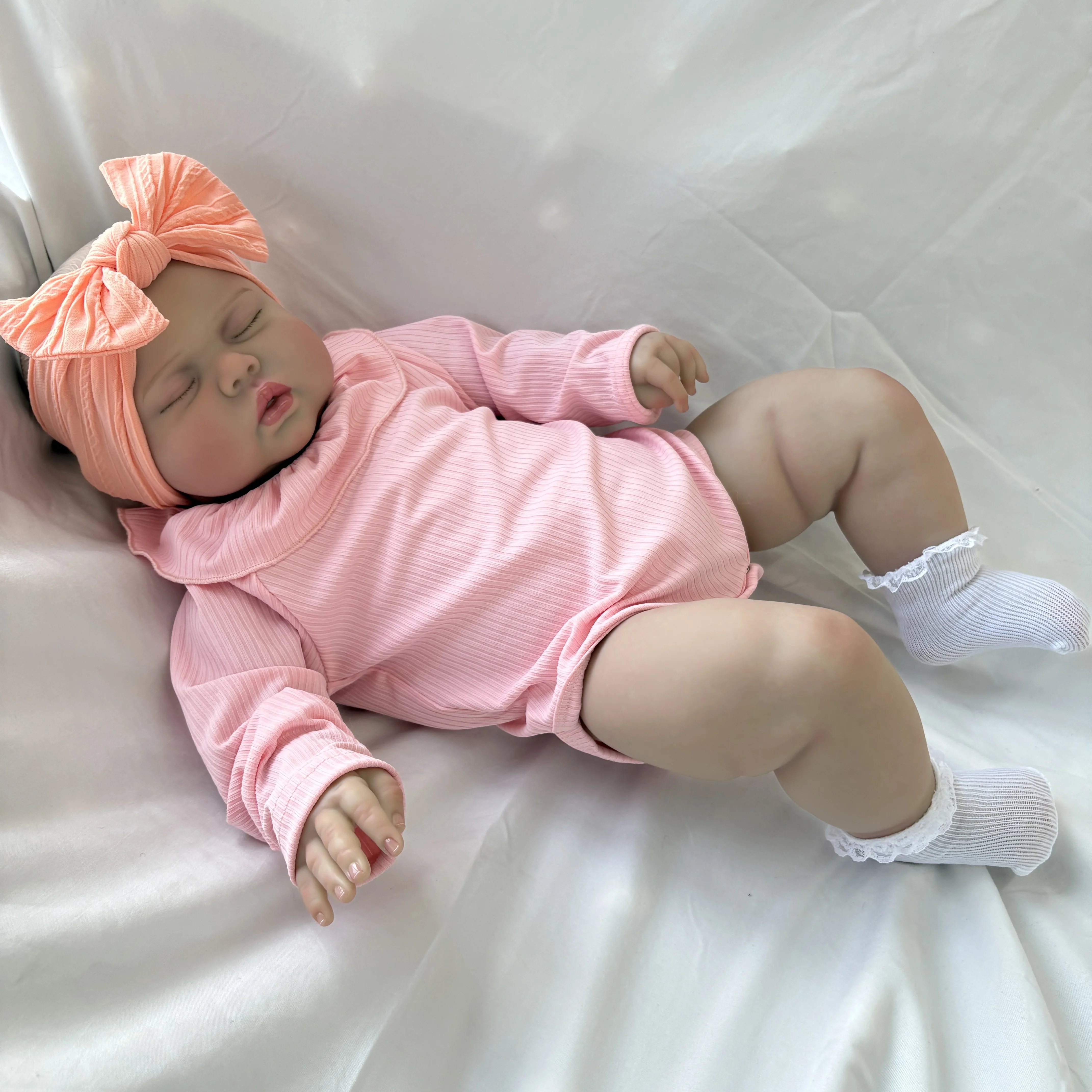 NPK 24''  Real Looking Reborn Pickle Lifelike Baby Doll Handmade 3D Painting Skin with Details Veins Baby Dolls