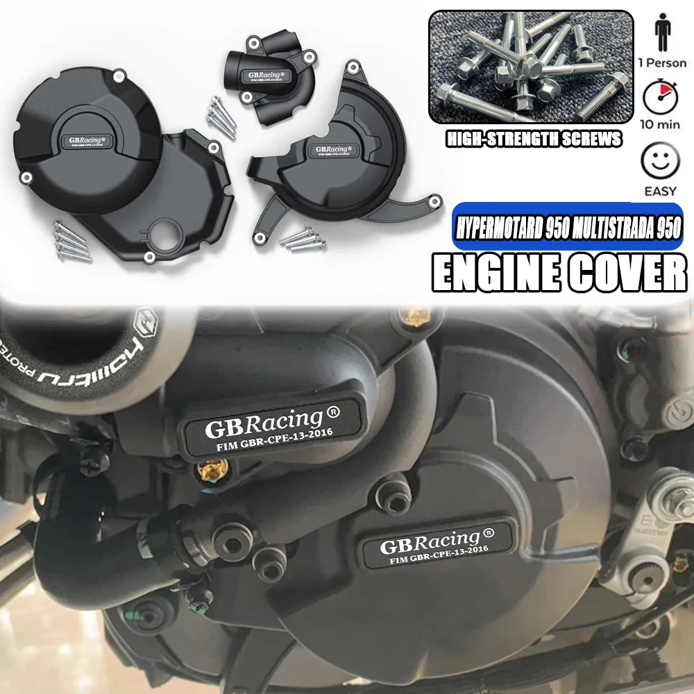 For DUCATI Motorcycle HYPERMOTARD 950, 950 SP, 950 RVE 2019-2023 MULTISTRADA 950 2019-2022 Engine Protection Cover