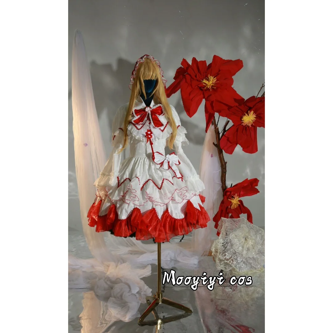 

Mooyiyi cos lily white Cosplay costume Halloween Christmas Role Playing Party Comic Women Dress Touhou customized Project