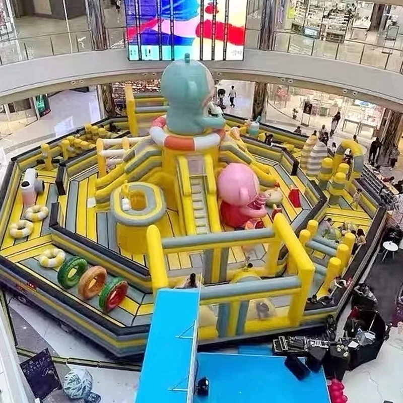 New inflatable castle outdoor square playground inflatable castle indoor stall parent-child toy trampoline children image 4