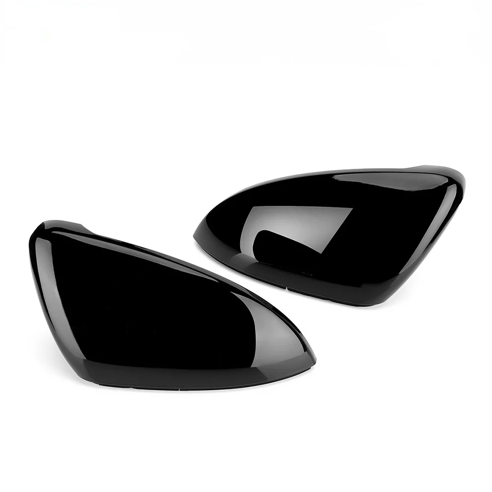 2PCS Black Side Wing Mirror Cover Cap Rear View Mirror Case for VW Golf 7 Golf 7.5 Golf R GTI Touran R-Line Car Accessories