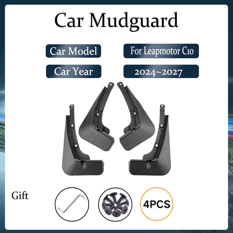 Car Mudguards For Leapmotor Leap Motor C10 2024 2025 2026 2027 Antifreeze Fender Splash Guard Front Rear Mudflap Car Accessories