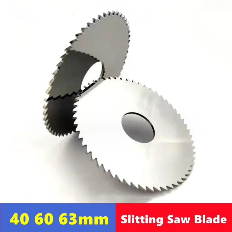 

40/60/63mm Slitting & Slotting Saw Blade HSS Steel Circular Cutting Disc for CNC Slitting Machine Metal Steel PVC Cutting Tool