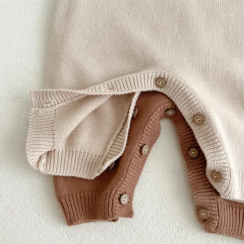 الخريف الطفل السروال القصير قبعات الملابس مجموعات الوليد فتاة الصبي محبوك حللا وتتسابق الشتاء طويلة الأكمام طفل رضيع وزرة 2 قطعة