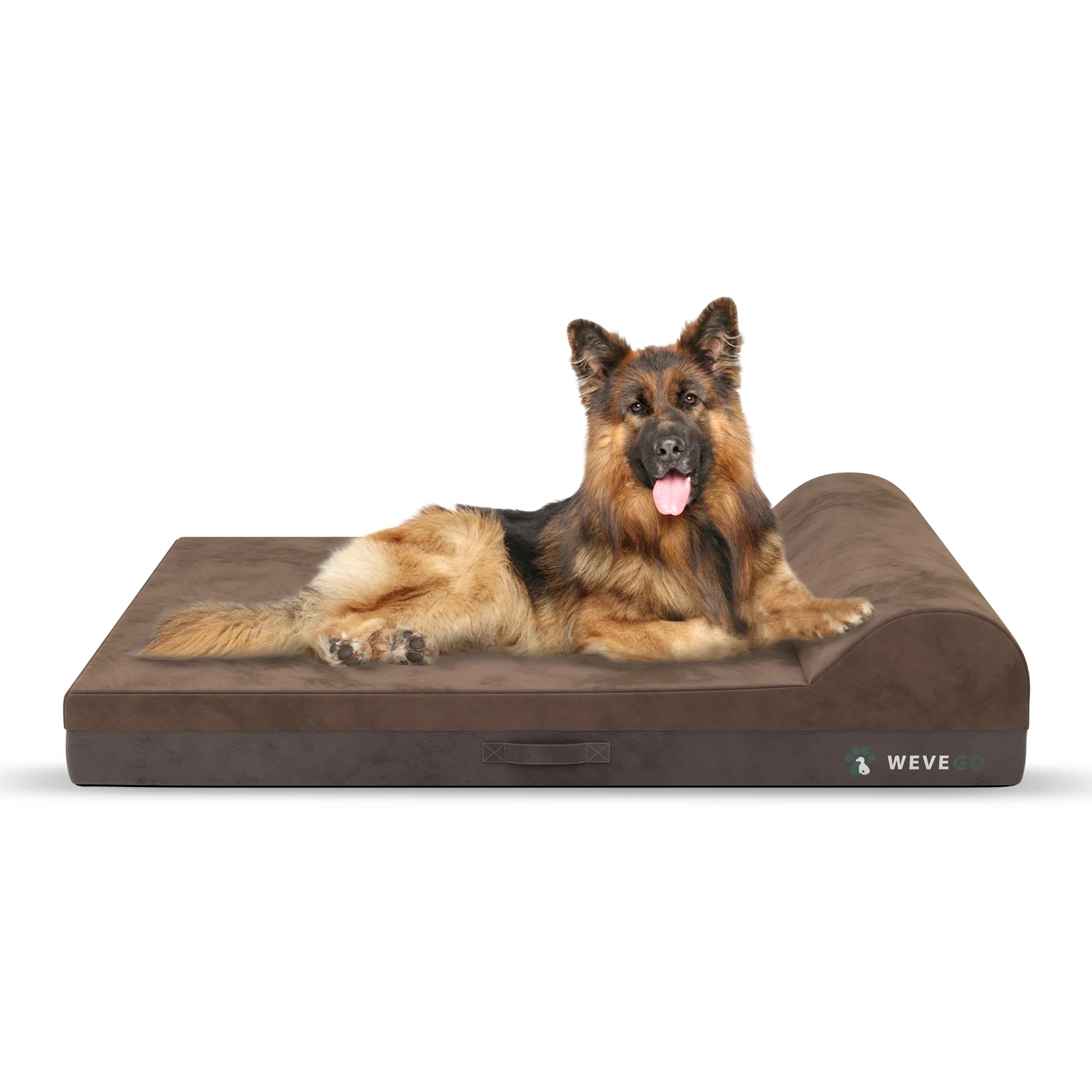 Orthopedic Dog Bed, Large Dog Bed with Pillow, Thicken Gel Memory Foam Flannel Fabrice Dog Bed, Durable Waterproof Liner