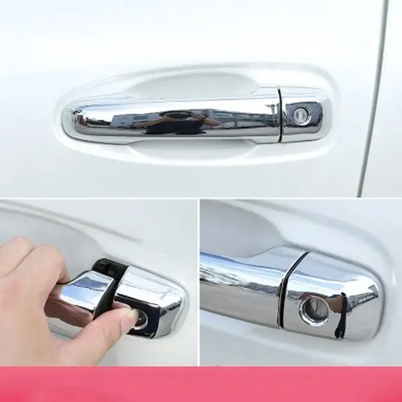 GLOSS สีดําฝาครอบมือจับประตูสติกเกอร์ Trim สําหรับ Audi A6 C8 2019-2020 รถสติกเกอร์รถ-จัดแต่งทรงผมอุปกรณ์เสริม Auto Parts