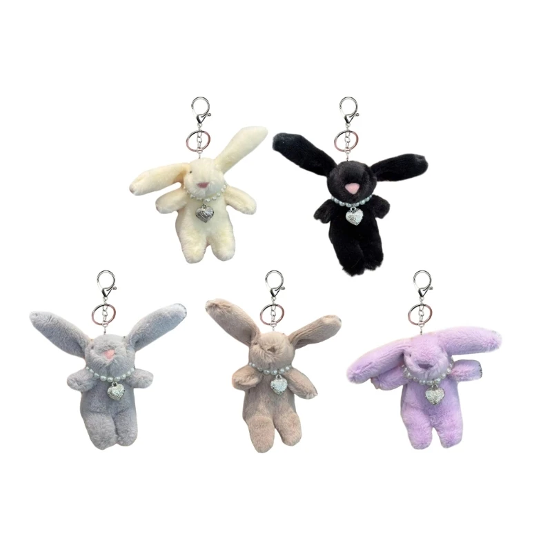 

Sweet Lovely Plush Rabbits Keychain Fashion Pendant Keyring Ornament Key Holder Backpack Handbag Charm for Girls Women
